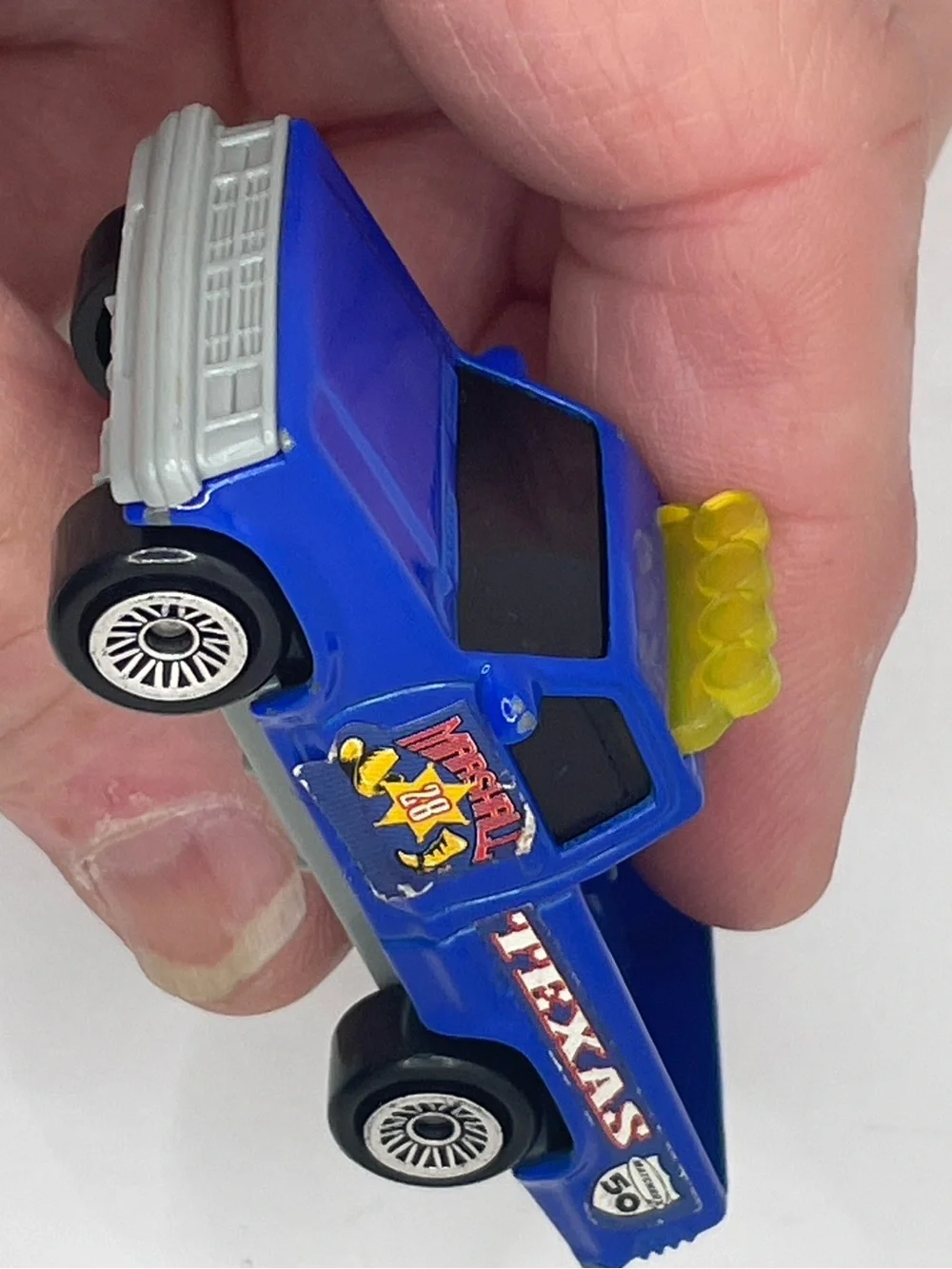 2 Matchbox McDonalds Texas Marshall Blue Dodge Dakota Pickup Trucks, Happy Meal